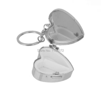 500pcs Heart Shape Metal Container Case Jewellery Storage 2 Grid Pill Box Organizer Medicine