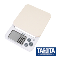 【TANITA】廚房矽膠微量電子料理秤&amp;電子秤-2kg/0.1g-新款-白色(KJ-212-WH)