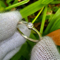Cincin perak 980 handmade wanita minimalist