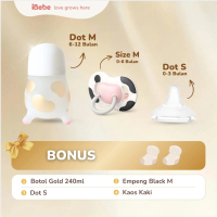 {buy2get4} dot S HItam empeng free  MooMoo ibebe baby bundle silicon botol susu + Empeng new born se