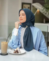 Heaven Lights - Voal Plain - Hijab Voal Polos Segi Empat Prussian Blue