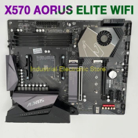 Motherboard AM4 4XDDR4 128GB ATX For Gigabyte Desktop Mainboard X570 AORUS ELITE WIFI