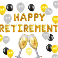 退休快樂氣球組 HAPPY RETIREMENT 退休 氣球 同事領導退休 歡送會 派對 裝飾 場地佈置