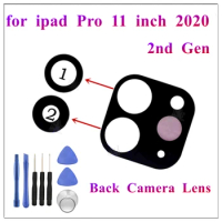 1Pcs Rear Back Camera Glass Lens for Ipad Pro 11 Inch 2020 2nd Gen Camera Lens Without Frame Cover Adhesive Replacement Parts
