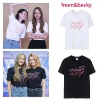 Commemorative Thai Drama Pink Theory Freenbecky Same T-Shirt Short Sleeve Cotton Letter Top Freen Becky Couple