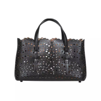 Alaia Mina 25 East West Tote Bag Black