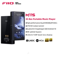 FiiO M11S 2022 Android 10 Hi-Res Portable Music Player MP3 AMP Dual ES9038Q2M DAC Snapdragon 660 MQA Bluetooth 5.0 PCM384 DSD256