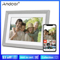 Andoer 10.1 Inch Digital Photo Frame 16GB Cloud Digital Picture Frame Touch Screen Birthday Christmas Gift for Friends Family