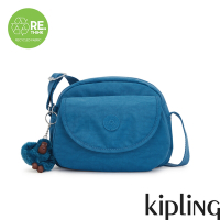 Kipling 質感寶石藍翻蓋側背小包-STELMA