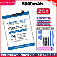 LOSONCOER HB356687ECW 5000mAh Battery For Huawei nova2 Nova 2 plus 2i 2S 3i 4e Mate 10 Lite Honor 9I 7X G10 SE P30 Lite BAC-AL00