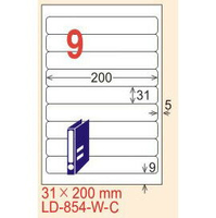 【龍德】LD-854(圓角) 雷射、影印專用標籤-紅銅板 31x200mm 20大張/包