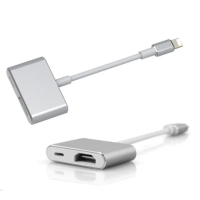 【Arum】iPhone Lightning 轉HDMI 數位影音轉接線(蘋果 APPLE 手機平板高清影像輸出加充電二合一)