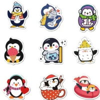 50pcs Blue Penguin Baby Decor Stickers Scrapbooking Diy Label Diary Cute Penguin Stationery Hand Account Reward Toy Sticker Gift