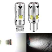 2PCS 25W 1156 BA15S P21W T20 7440 W21W LED Stop Reverse Light Canbus Bulb White Car Accessories Turning Parking DRL Led Light