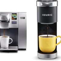 Keurig K155 Office Pro Single Cup Commercial K-Cup Pod Coffee Maker, Silver &amp; K-Mini Plus Single Serve K-Cup Pod Coffee Maker