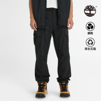 Timberland官方旗艦 男款黑色彈性快乾運動長褲|A6VBT001