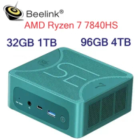 Beelink SER7 MAX AMD Ryzen 7 7840HS Mini PC Windows 11 PRO DDR5 M.2 2280 32GB 1TB 96GB 4TB PCle4.0 SSD Gamer Computer