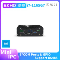 BKHD IBC Arc Mini IPC Intstrial Computer Com RS232 RS485 RS422 GPIO Fanless Intel Core Processor i3-6157U HDMI