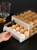 onlycook雞蛋收納盒廚房抽屜式保鮮雞蛋盒儲藏盒雙層冰箱專用蛋托