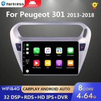 RAM 4G+ROM 64G Android 10 Car Video Multimedia Player GPS Navigation for Peugeot 301 Citroen Elysee Radio 2013-2018 2 din Stereo