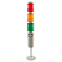 Multi-layer Sound Industrial Machine Emergency LED Warning Light Tower Straight Rod Disk Base 12V/24V AC110V/220V Buzzer Safety