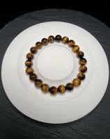 Gelang Batu Gold Tiger Eye Petir HQ 8mm Alami C2045