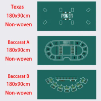 180x90cm Texas Hold 'em Poker Baccarat Non-woven Game Tablecloth Club Multiplayer Entertainment Acce