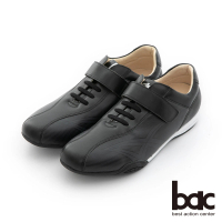 【bac】經典時尚 魔術帶休閒賽車鞋(黑色)