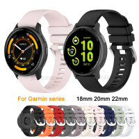 Tali Silikon Penggantian, 18mm, 20mm, 22mm, Untuk Garmin Venu 3, 3s, 2s, 2 plus, Vivoactive 6, 5, 4,