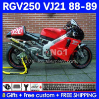 Body For RGV250 SAPC VJ21 RGVT250 VJ 21 88-89 Frame 40No.116 RGV-250 RGVT RGV 250 RGVT-250 88 89 1988 1989 Fairings red black