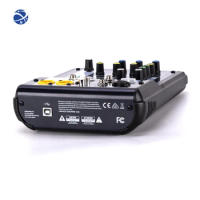 YYHC 5 channel Audio mini Audio mixer dj console sound card