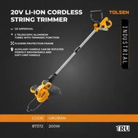 TOLSEN 20V LI-ION CORDLESS STRING TRIMMER Potong rumput baterai cordless string trimmer 87372