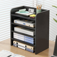 辦公室桌面置物架多層A4紙文件架分層收納架檔案資料架桌上整理架