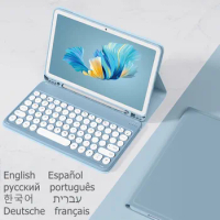 Keyboard for Samsung Galaxy Tab S6 Lite 10.4 2020 Keyboard Case SM-P610 P615 Cover Russian Spanish English Arabic Keyboard Funda