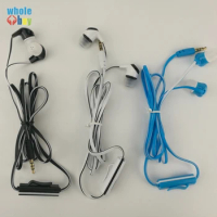 100pcs/lot 1.2m 3.5mm In-ear Headset Flat Noodle Design Wire Earphone with Mic Soft Material for MP3 Huawei Xiaomi Sony Iphone