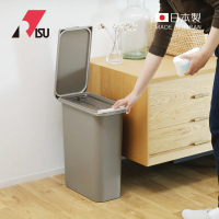 【日本RISU】日本製纖形雙蓋防臭彈蓋式垃圾桶-21L(H&amp;H 無異味 防蟲 尿布 翻蓋 雙層 阻隔臭味)