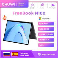 CHUWI FreeBook Laptop 2-in-1 windows tablet 13.5" 2K IPS FHD Display 12GB RAM 512GB SSD Intel N100 PC WIFI 6 PD Win 11 Laptops