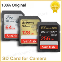 SanDisk Camera SD Card SDHC SDXC UHS-I Memory Cards Original Sandisk Extreme Pro C10 U3 For Camera Shooting 4K Video Flash Cards
