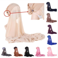 Topi Asas, AliExpress, dengan Butang Snap, Selendang Sifon, Ketibaan Baru