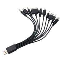 New 1Pc 10 In 1 Micro USB 2.0 Multi Charger Male To Multi Plug Charger Cable For Mobile Phones Cord LG KG90 SAMSUNG Phone Cable
