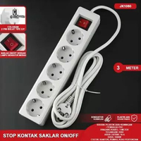 Stop Kontak & USB Soket Segi Enam Stop Kontak Saklar ON/OFF Colokan Multifungsi Vanstar Atn SNI 5LUB