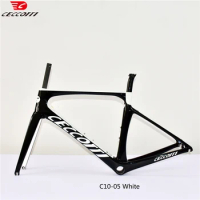 CECCOTTI-Road Bicycle Frameset, T1000 Full Carbon Frame With BB68 Fit 700C Wheel And 25mm Tires Roadbike