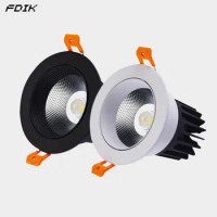 Dimmable Recessed Anti Glare COB LED Downlights 7W 9W 12W LED Ceiling Spot Lights AC85~265V Background Lamps Indoor Lighting
