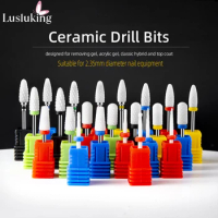 Ceramic Nail Drill Bit Milling Cutter For Manicure Pedicure Nail E-Files Buffer 3/32" Shank Nail Art Electric Machine Accessory