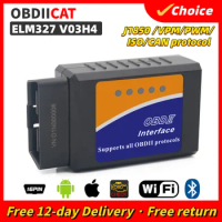 V03H4 ELM327 Bluetooth OBD2 support Android /IOS/ OBD II Protocol Car Diagnostic Tool