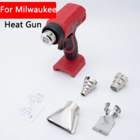 360W Cordless Electric Heat Gun Handheld Hot Air Gun For Milwaukee 18V Lithium Battery with 4 Nozzles (NO Battery)