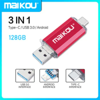 3-In-1 U Disk TYPE-C+Micro USB+USB3.0 USB Flash Drive OTG Memory Stick 128GB
