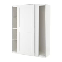 PAX/GRIMO 衣櫃/衣櫥, 白色/白色, 150x66x201 公分