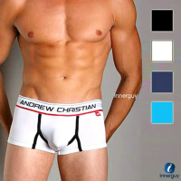 ขายดี กางเกงในชาย Boxer Brief Enhanced Andrew Christain ทรงขาสั้นรัดรูป ขอบใหญ่ มีถุงรับเป้าด้านใน !