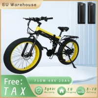EU Stock 1000W Folding Ebike 48V20Ah Dual Battery life 120km Mountain Electric Bike 26*4.0 Inch Fat Tire Adult Electric Bicycle